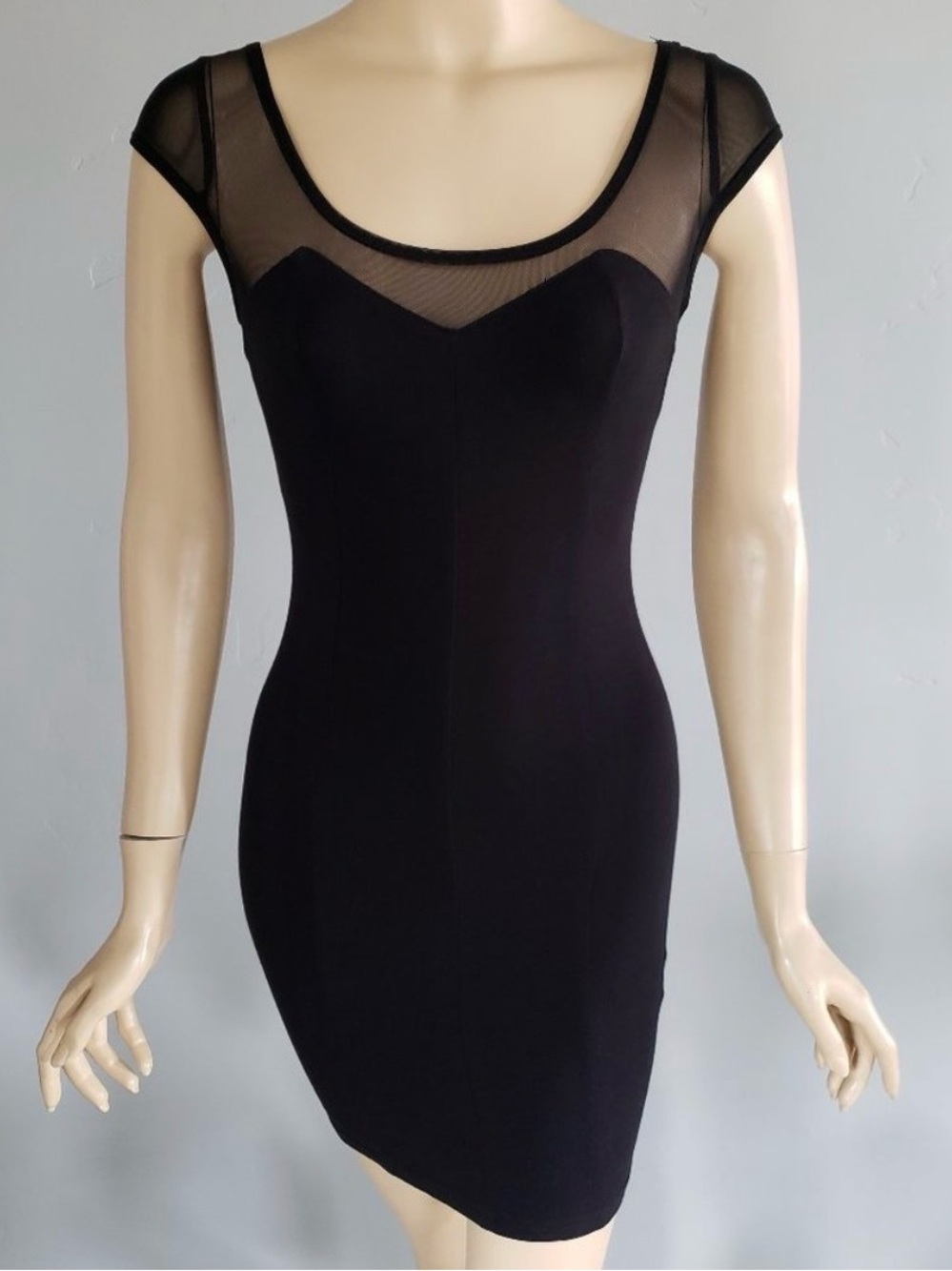 H&M Divided Black Dress with Sheer Detail
